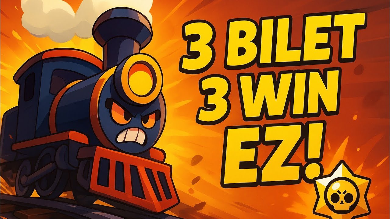 Brawl Stars MEGA TREN Etkinliği 3 Bilet 3 Win EZ! 🚂🔥