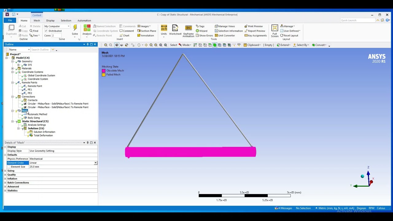 Horizontal Lift analysis of Pile