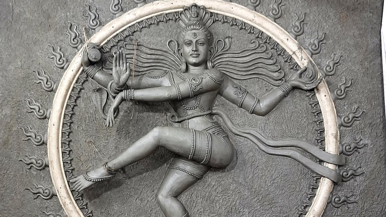 HOW TO MAKE NATARAJ CLAY SCULPTURE # wall mural #