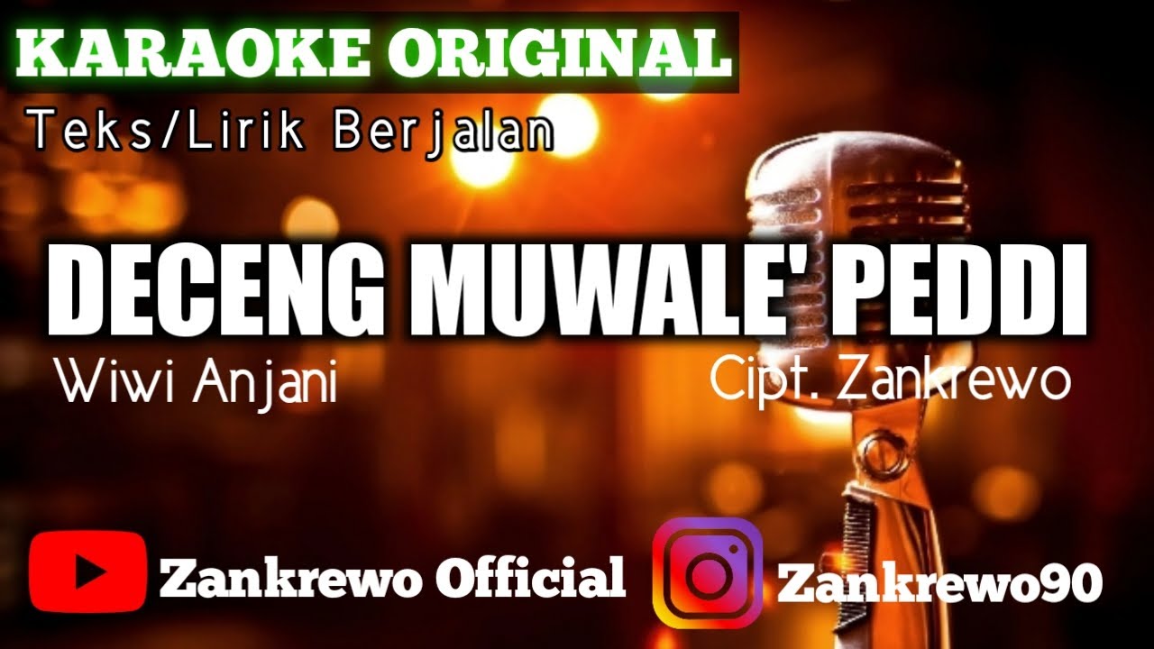 Karaoke DECENG MUWALE' PEDDI - Wiwi Anjani || Cipt. Zankrewo || Nada Standar