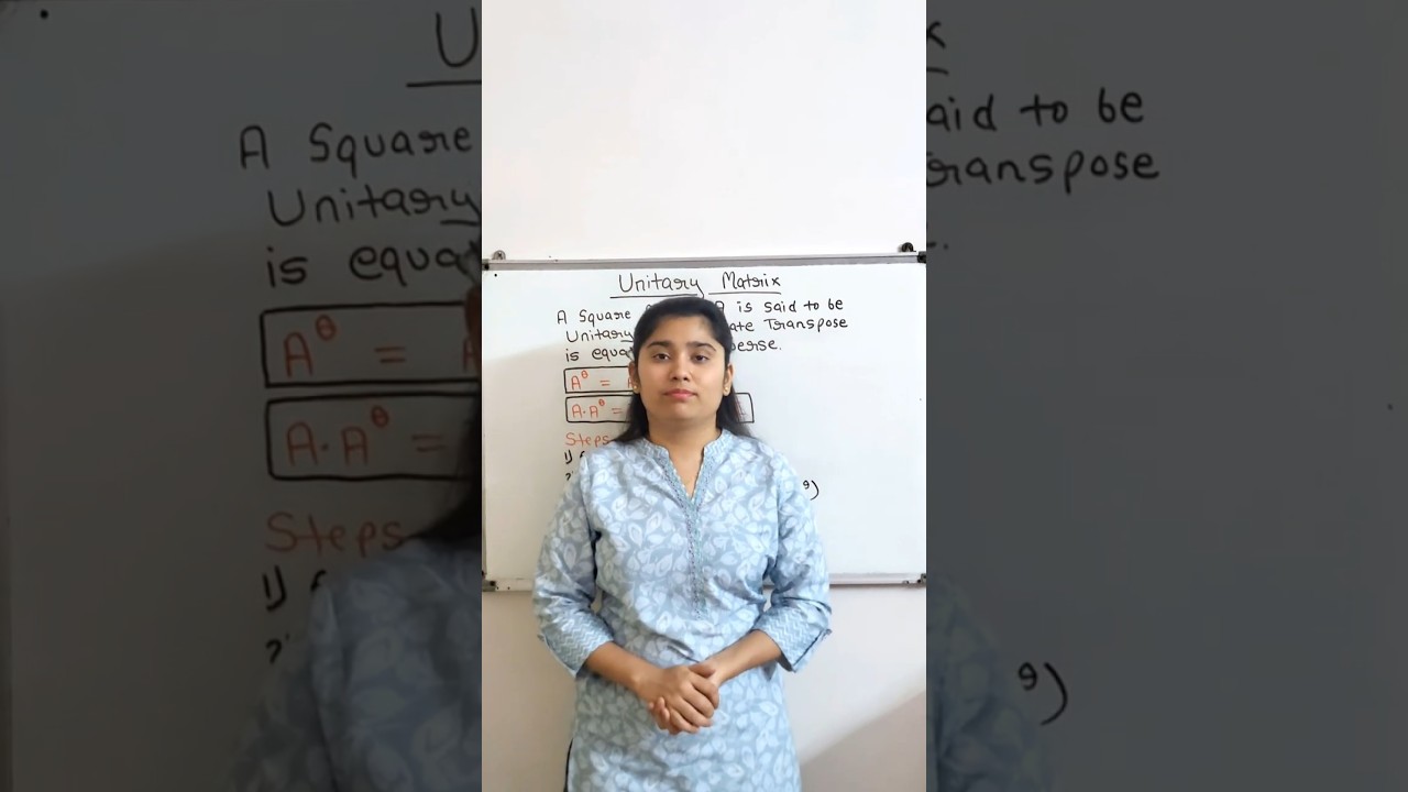 Unitary Matrix #matrix #roshanengineeringhub