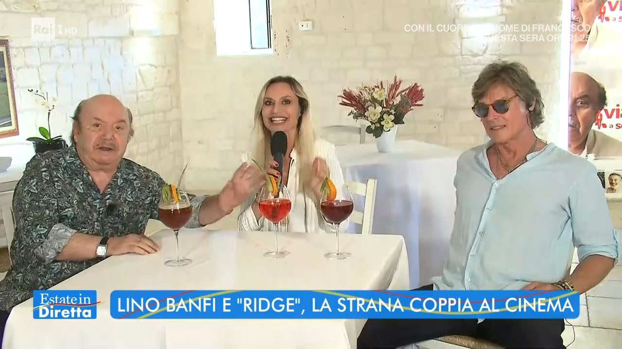 Lino Banfi e Ronn Moss, la strana coppia al cinema - Estate in diretta 10/06/2022