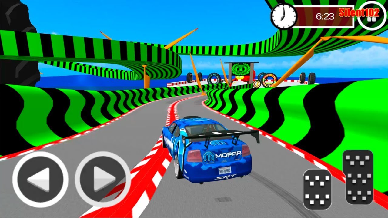 Ultimate racing derby fast blue sports car stunts 3d game #4