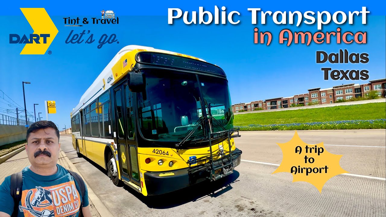 Public Transport in America | Dallas Texas | Dart trip to DFW Airport from Plano | Bus and Rail