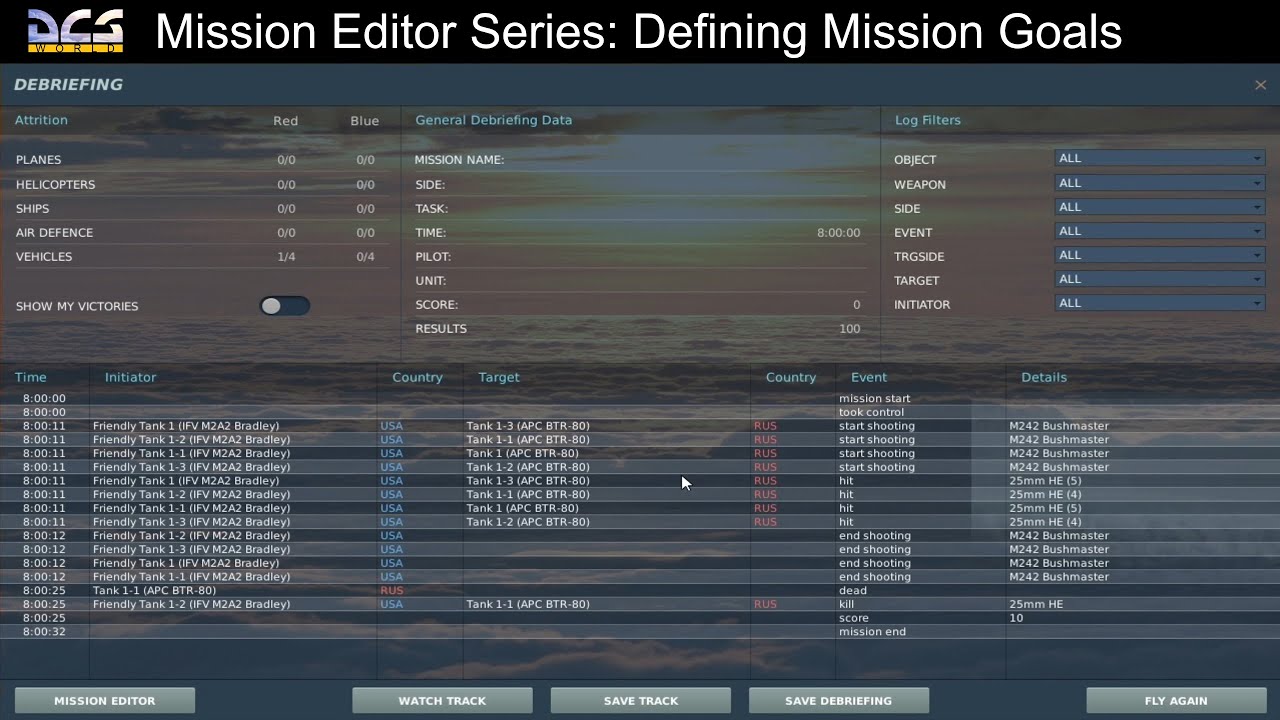 DCS World Mission Editor - Mission Goals