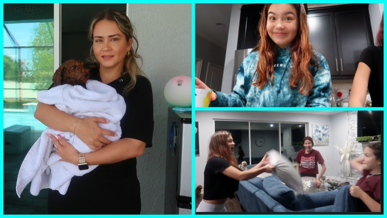 OUR PUPPY'S FIRST BATH | SCARED SITUATION | SISTERFOREVERVLOGS #741