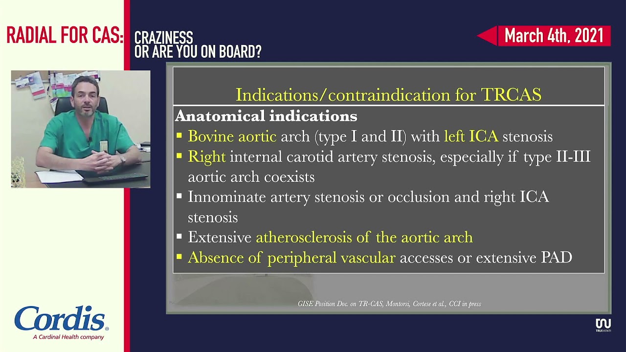 Trans radial carotid artery stenting