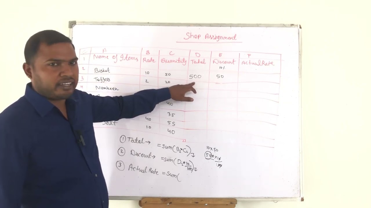 Shop assignment in excel