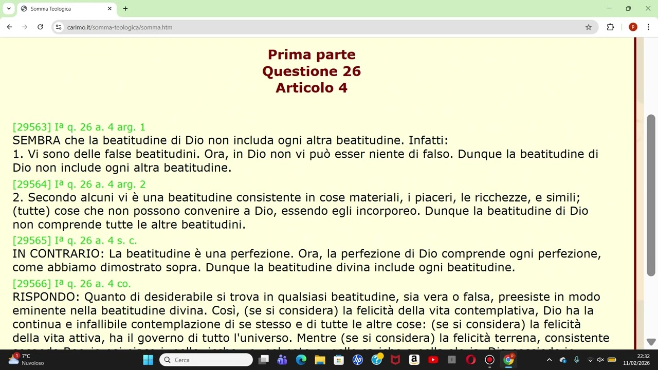 Quaestio 26, articolo 4: Dio, modello universale della beatitudine