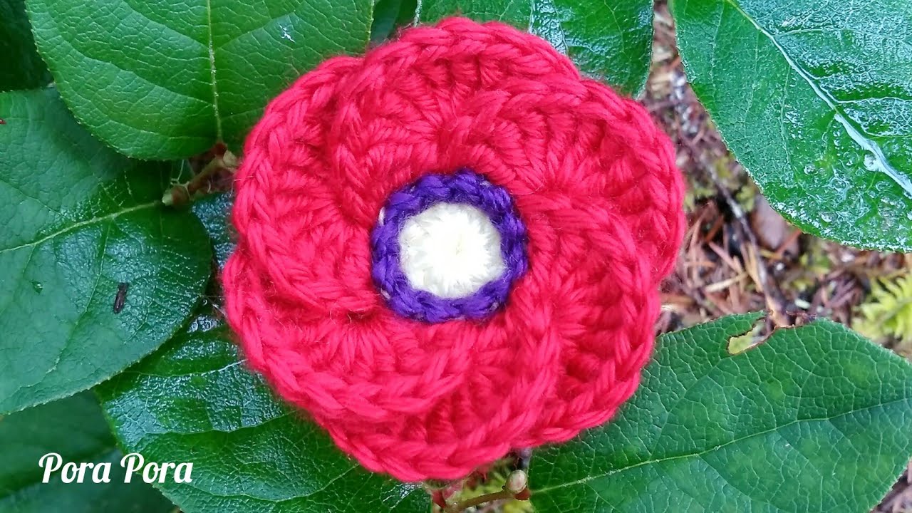 Crochet Poppy Flower For Memorial Day I Crochet Flower I Crochet 3D Flower