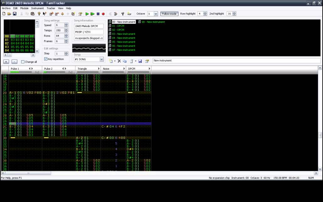 Famitracker Techniques Sample PACK VRC6 VRC7 N163 MM5 FDS 2A03