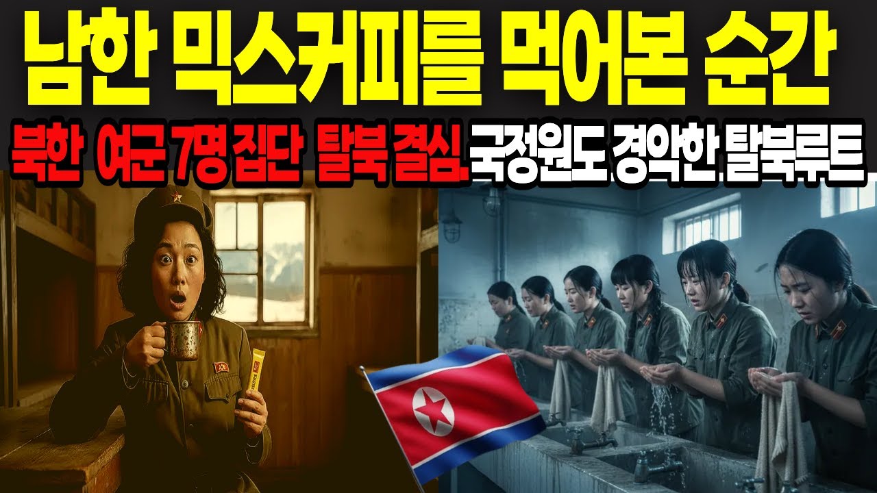 남한 믹스커피를 먹어본 순간..북한 여군 7명 집단 탈북 결심,국정원도 경악한 탈북루트[탈북민 감동사연]