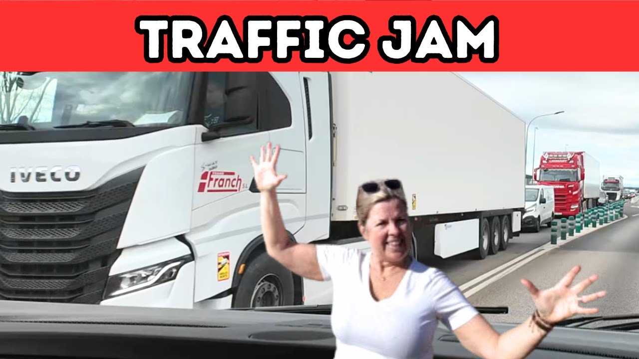 Traffic Jam on Motorway in Spain - How to get through? - Malmstedt Mobile Living