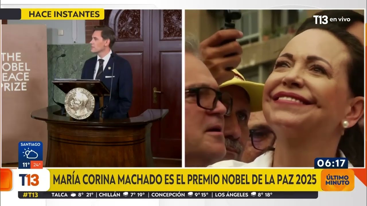 María Corina Machado, líder opositora venezolana, gana el Nobel de la Paz