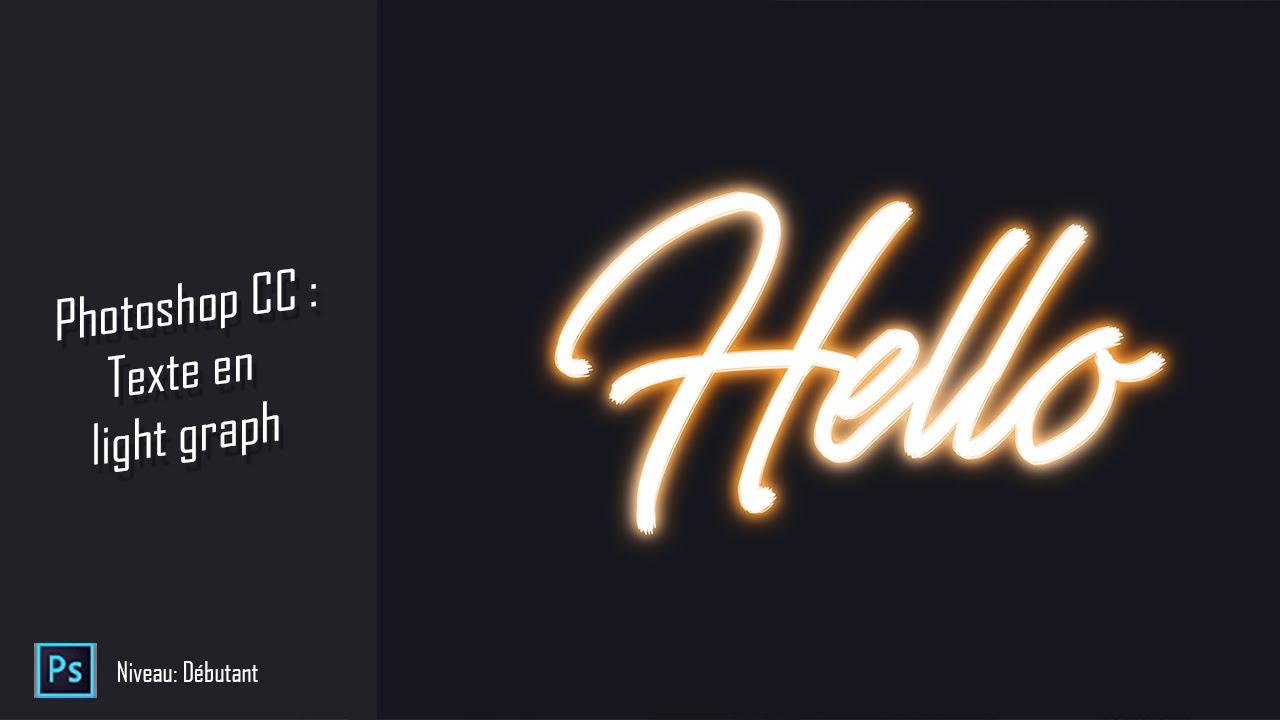 Cr&eacute;er un effet de texte en light graph sur Photoshop CC