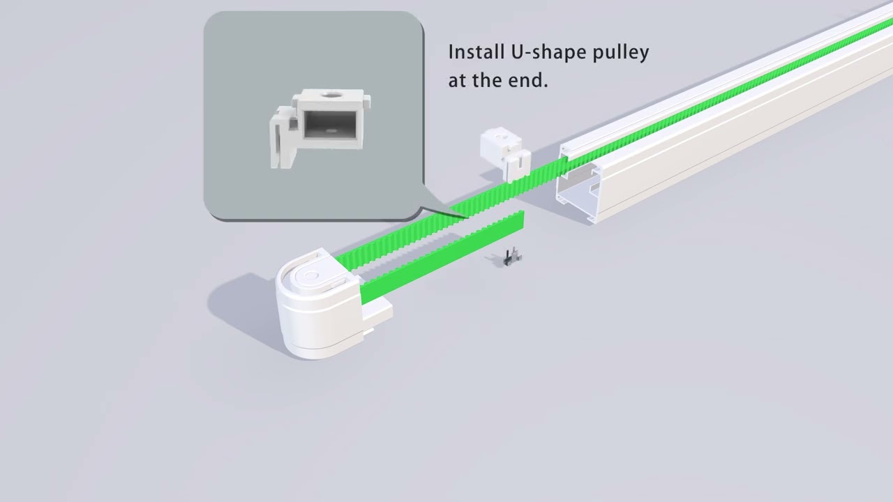 Motorized Vertical Blinds Track Assembly