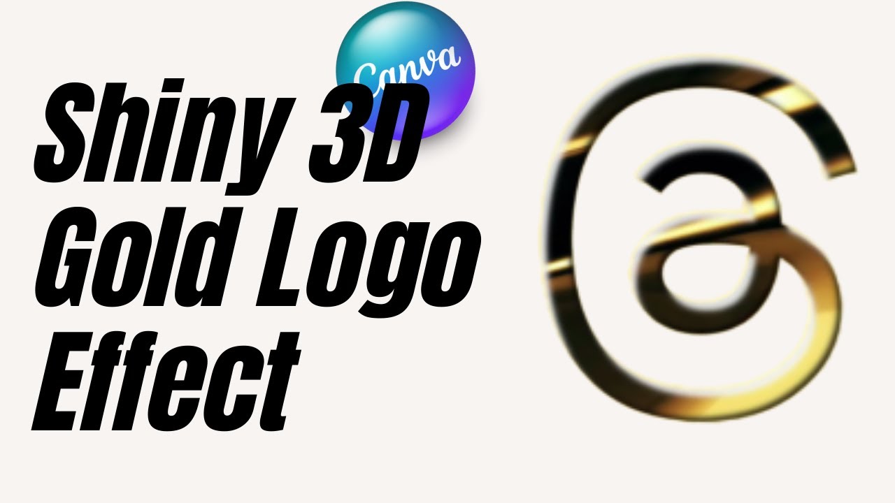 Эффект блестящего золотого логотипа в Canva | Вставка видео в логотип Instagram Threads | Учебное...