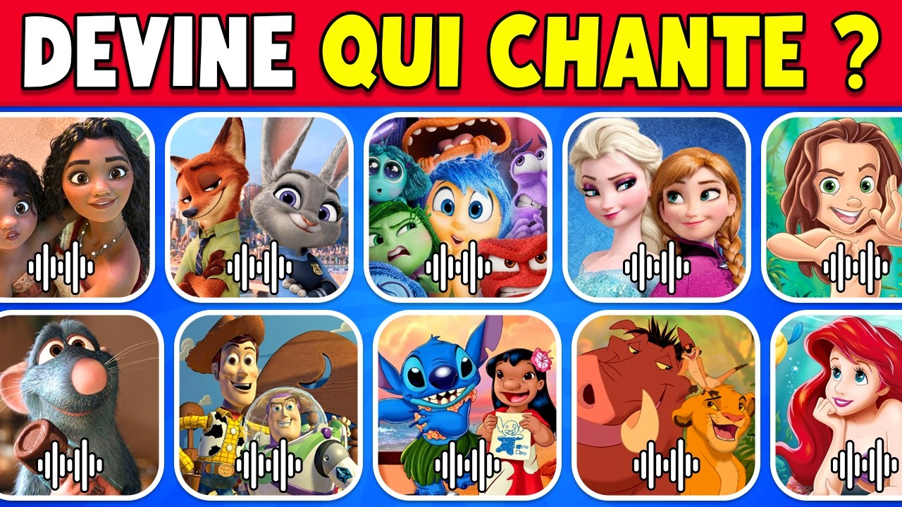 Devine 65 CHANSONS spécial DISNEY 🎙️✨🌈 Zootopia 2, Lilo & Stitch, Le Roi Lion, Elsa