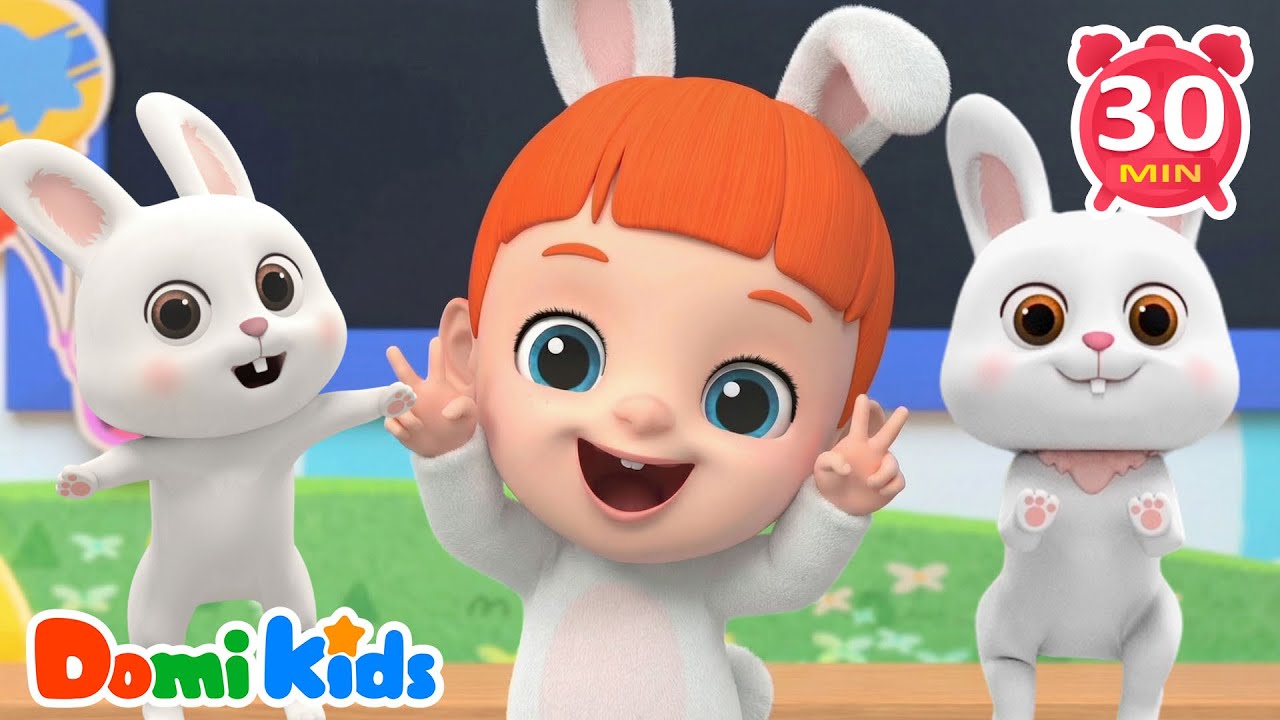 Bouncy Bunnies’ Hopping Song Time🐰 | Cute Animal Tunes | Kids Songs & Nursery Rhymes | Domi Kids