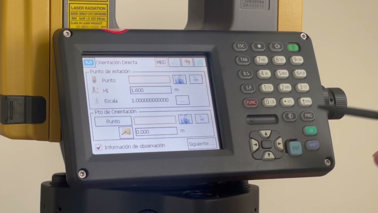 Instalación y levantamiento Estación total Topcon 0S-205