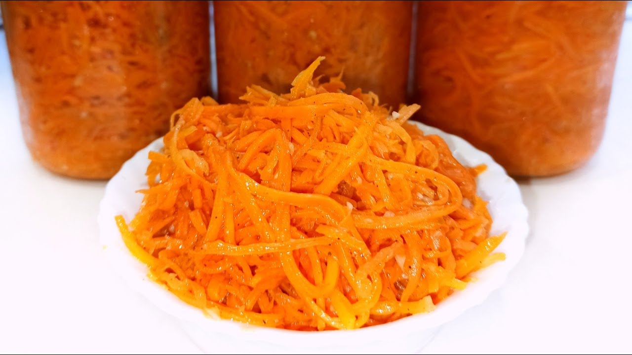 МОРКОВЧА НА ЗИМУ! Морковка по-корейский на зиму в банках. Простой и вкусный рецепт МОРКОВЧИ!