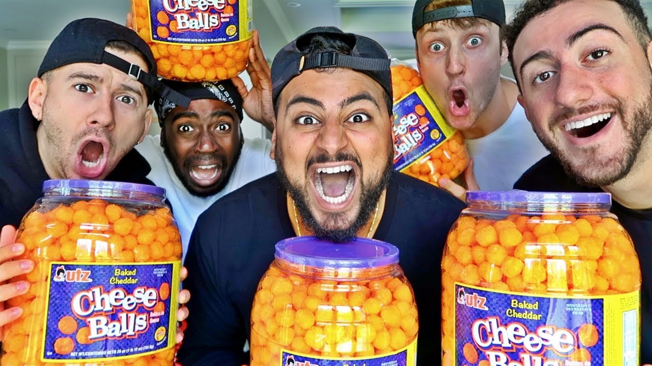 1,000 CHEESEBALL EATING CHALLENGE!! (IMPOSSIBLE?)