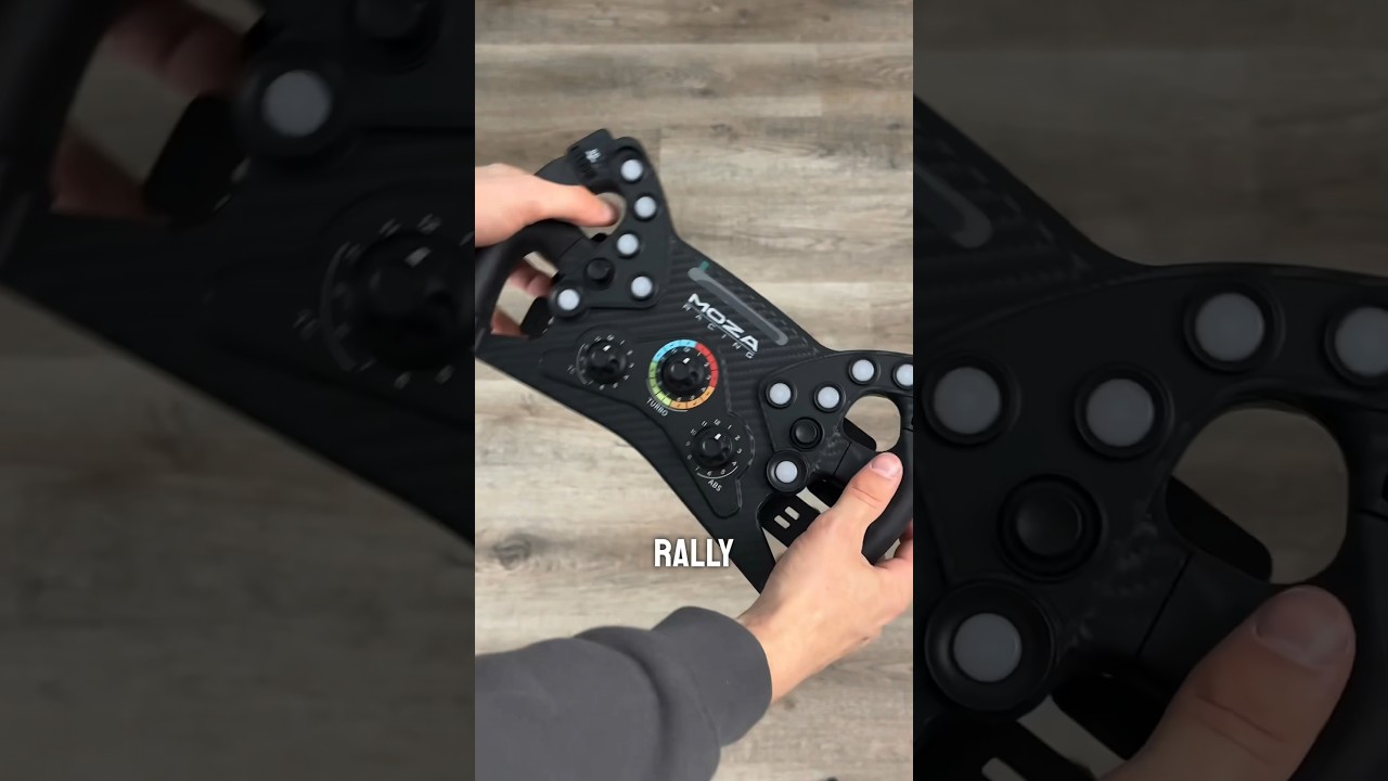 New MOZA KS Wheel and R12 Base 🤯🏎️ #simdrifting #simracing