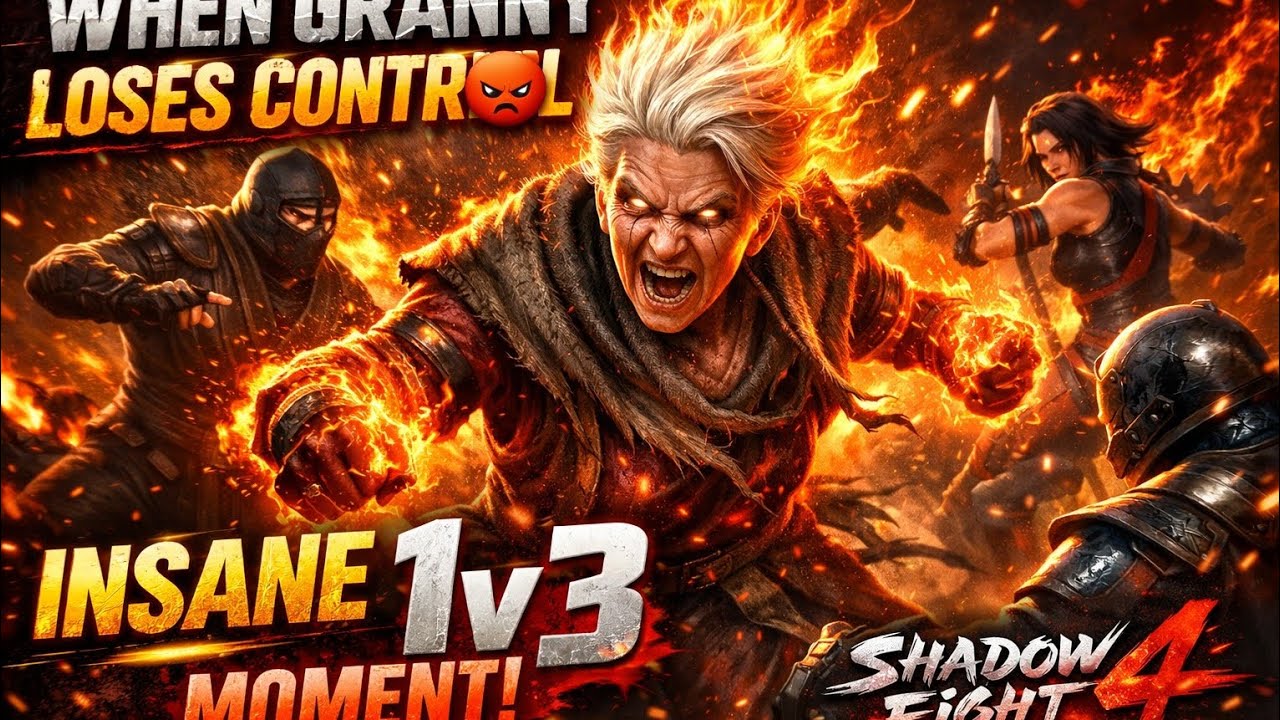 When Granny Loses Control 😤🔥 | INSANE 1v3 Moment | Shadow Fight 4 🔥🔥