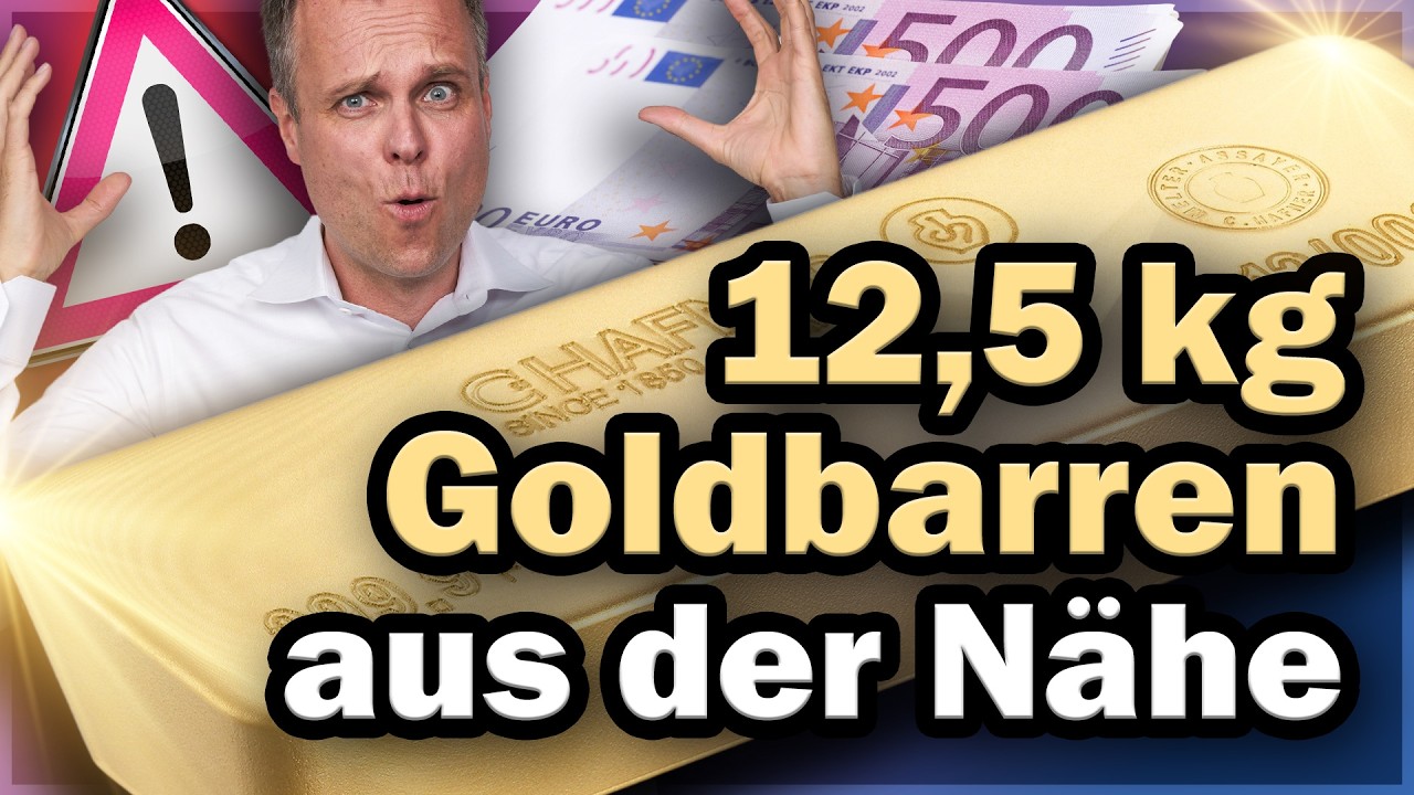 12,5 kg Goldbarren aus der Nähe