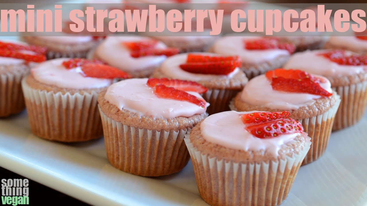 mini strawberry cupcake recipe (vegan and gluten-free) Something Vegan