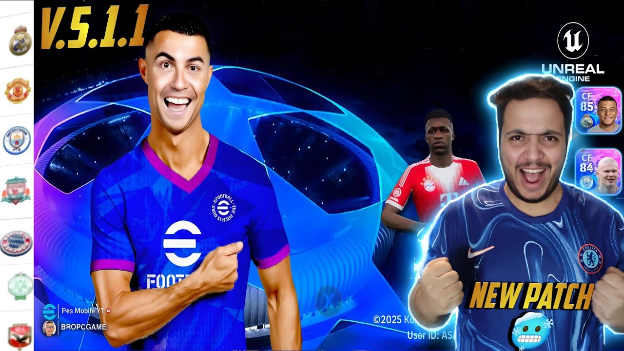 Скачать eFootball 2025 Mobile PATCH v5.1.1 | UEFA CHAMPIONS LEAGUE Полная лицензия [Andriod и iOS]