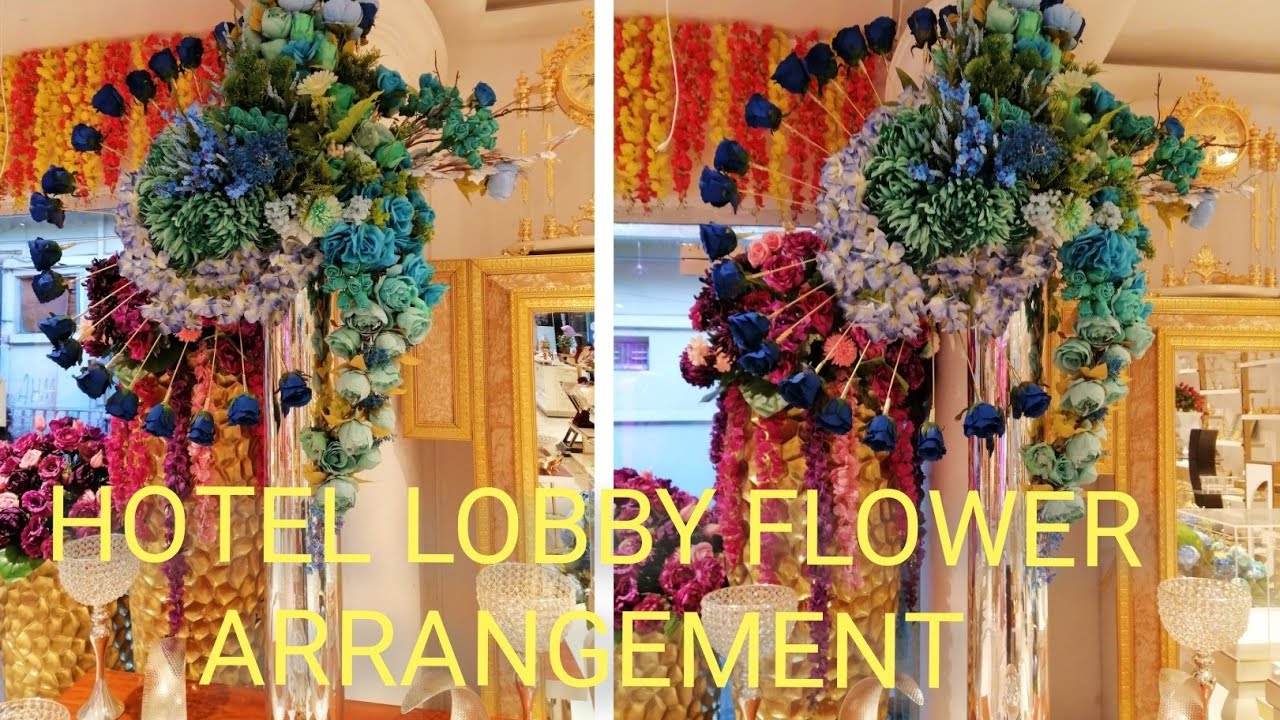 BEST ARTIFICIAL FLOWER DISPLAY IN A HOTEL LOBBY / CLOSEUP DISPLAY
