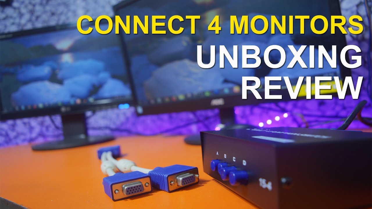 4 Port VGA Switch Unboxing Review -  Connect Multiple Monitor With One PC