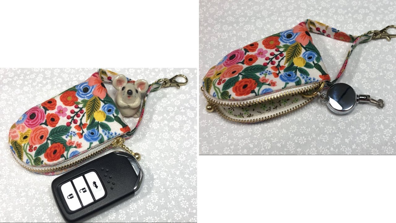 いろいろ使えるキーケース💕キーリング付きミニミニポーチ🔑Key case that can be used in various ways .💕