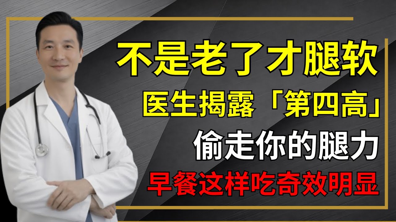 不是老了才腿软！医生揭露「第四高」偷走你的腿力，早餐这样吃奇效明显