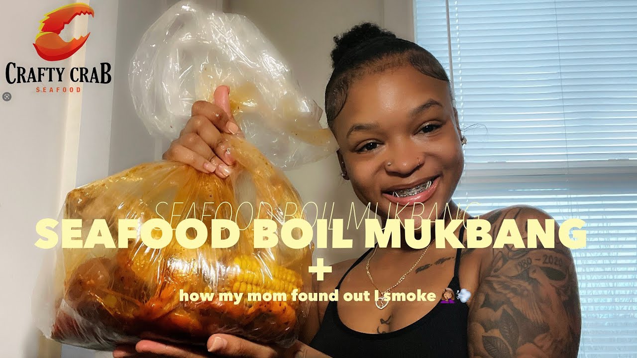 SEAFOOD BOIL MUKBANG + HOW MY MOM FOUND OUT I SMOKE! 🤦🏽‍♀️