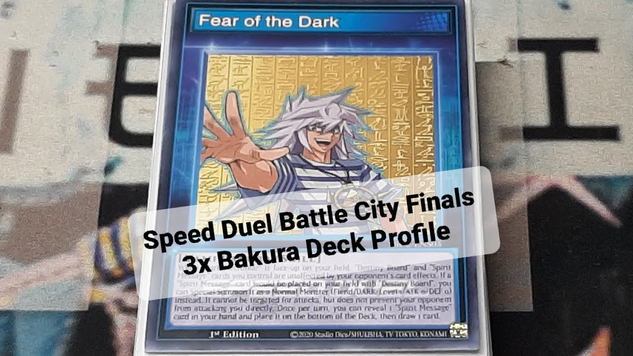 Speed Duel Battle City Finals 3x Bakura Deck Profile