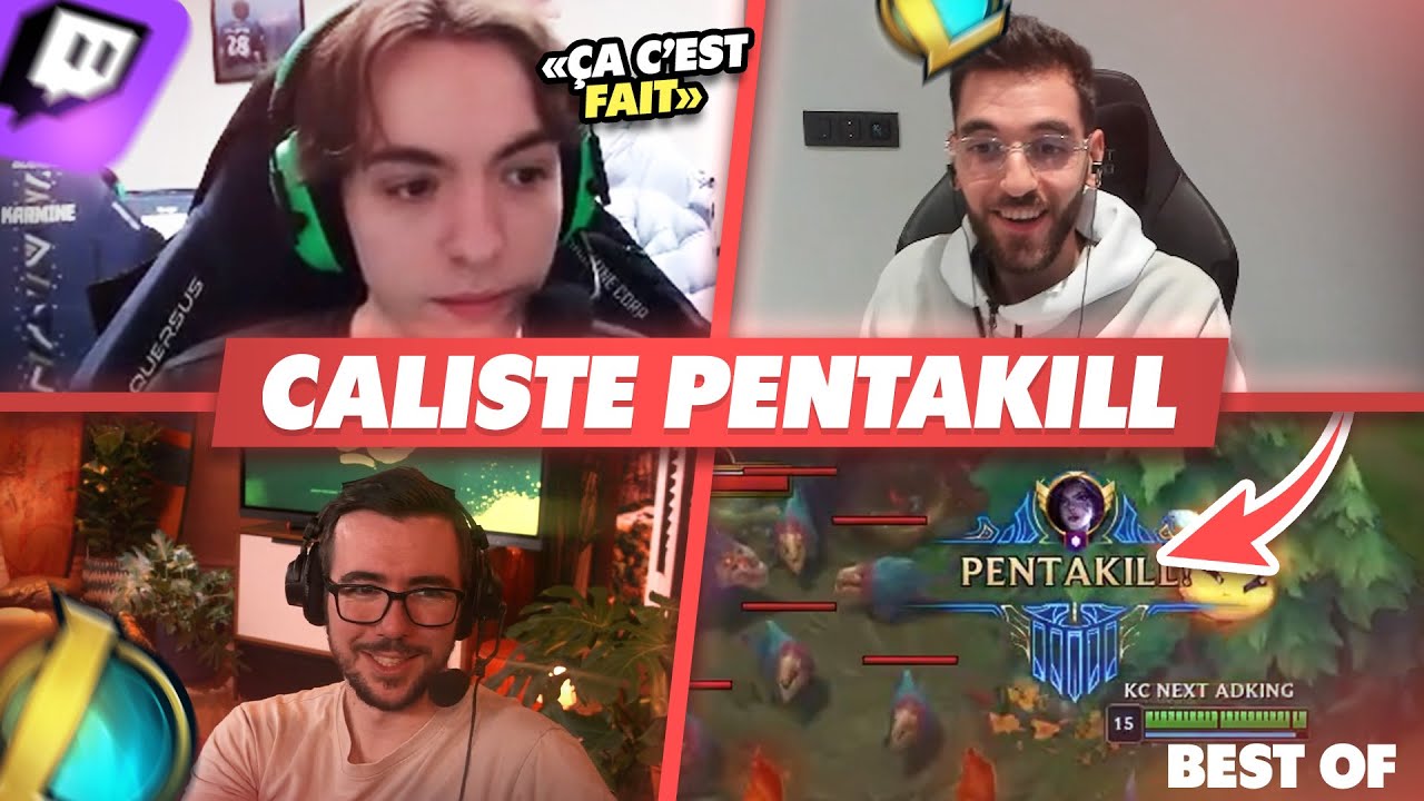 CALISTE PENTAKILL, WAKZ RIDICULISE NISQY EN RANKED - Best Of LoL #1275 Réactions