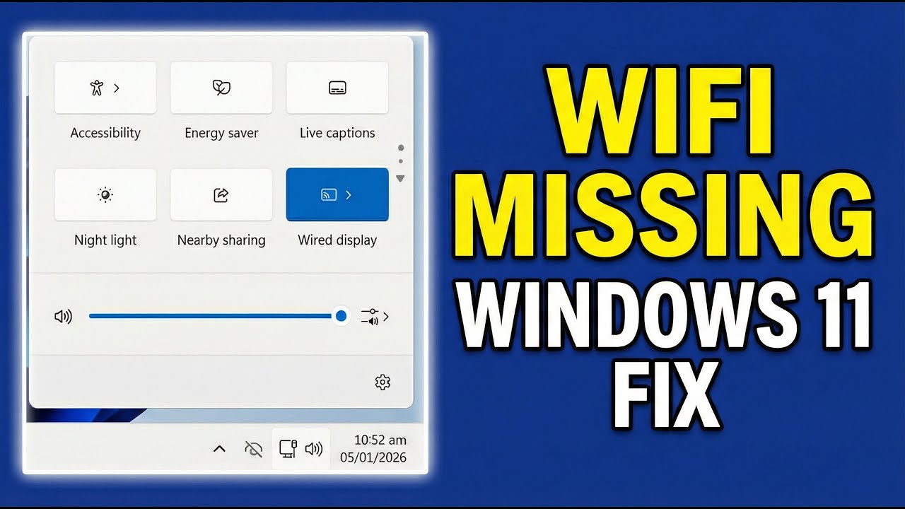 How to Fix WiFi Icon Missing in Windows 11 | WiFi Not Showing in Windows 11