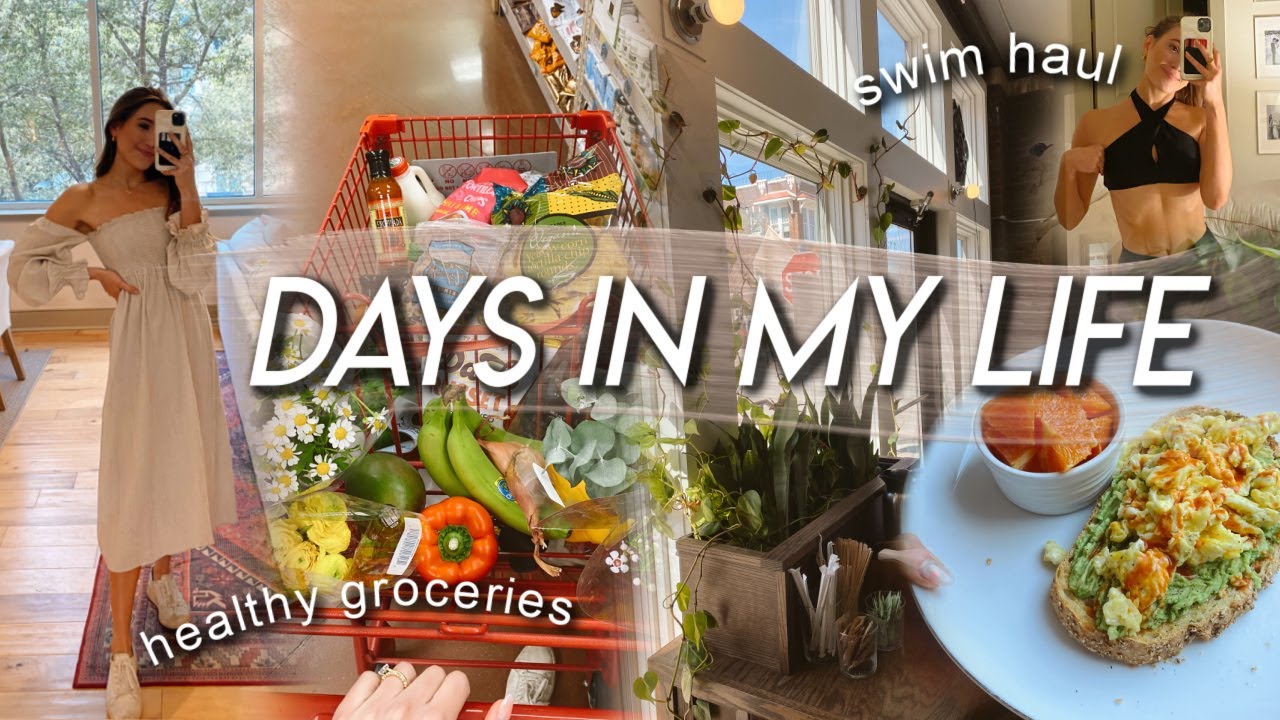 DAYS IN MY LIFE | healthy Trader Joe's haul, unboxings, acne skincare routine, post-travel routine!