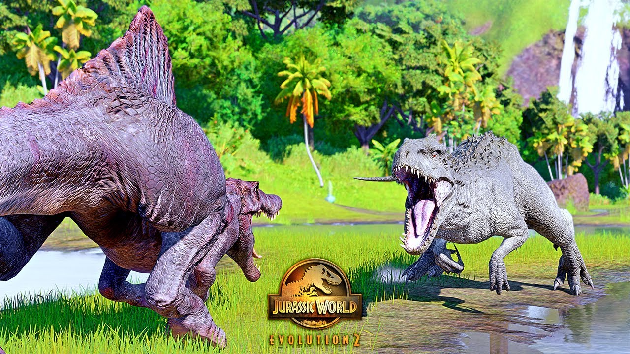 Battle Royale of All Big Carnivore Dinosaurs on Isla Nublar 1993 🦖 Jurassic World Evolution 2 Fights