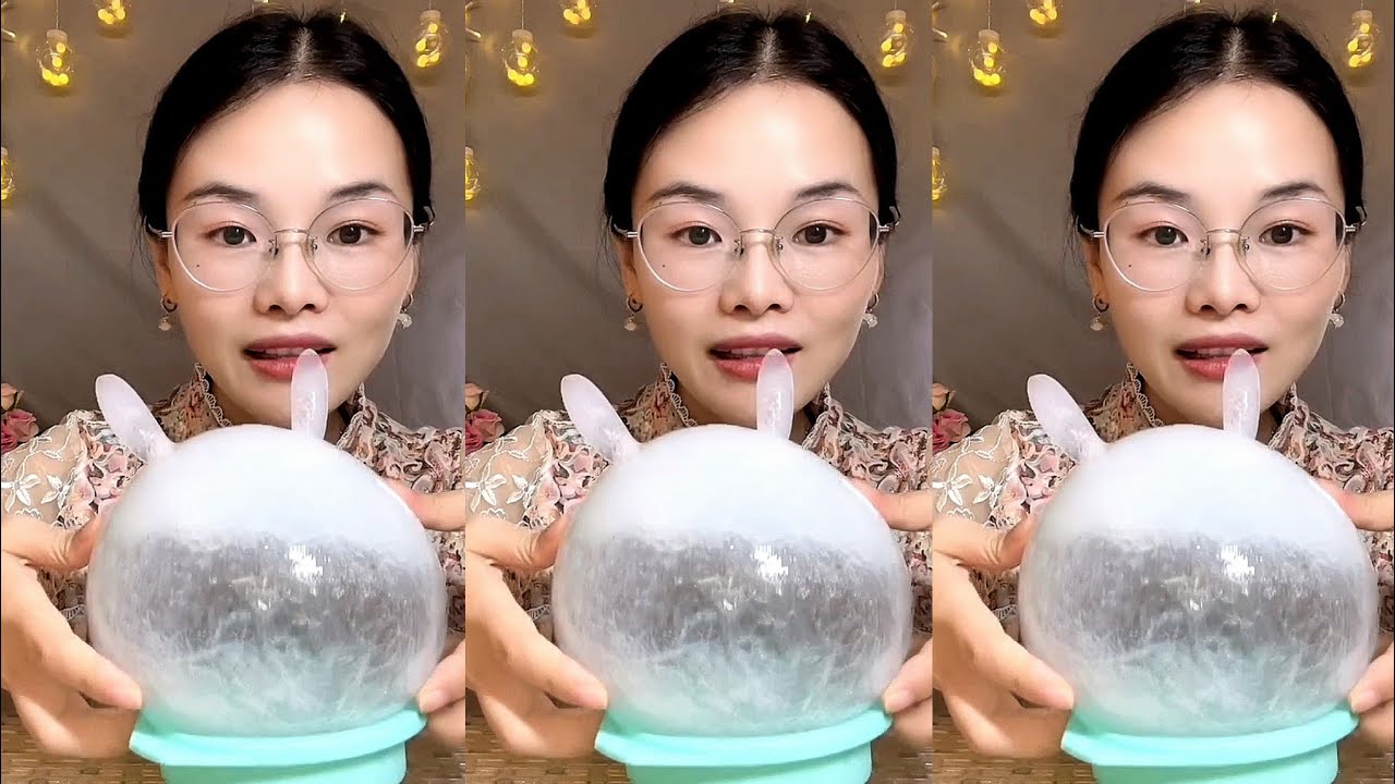 ASMR BALLOON ICE EATING MUKBANG