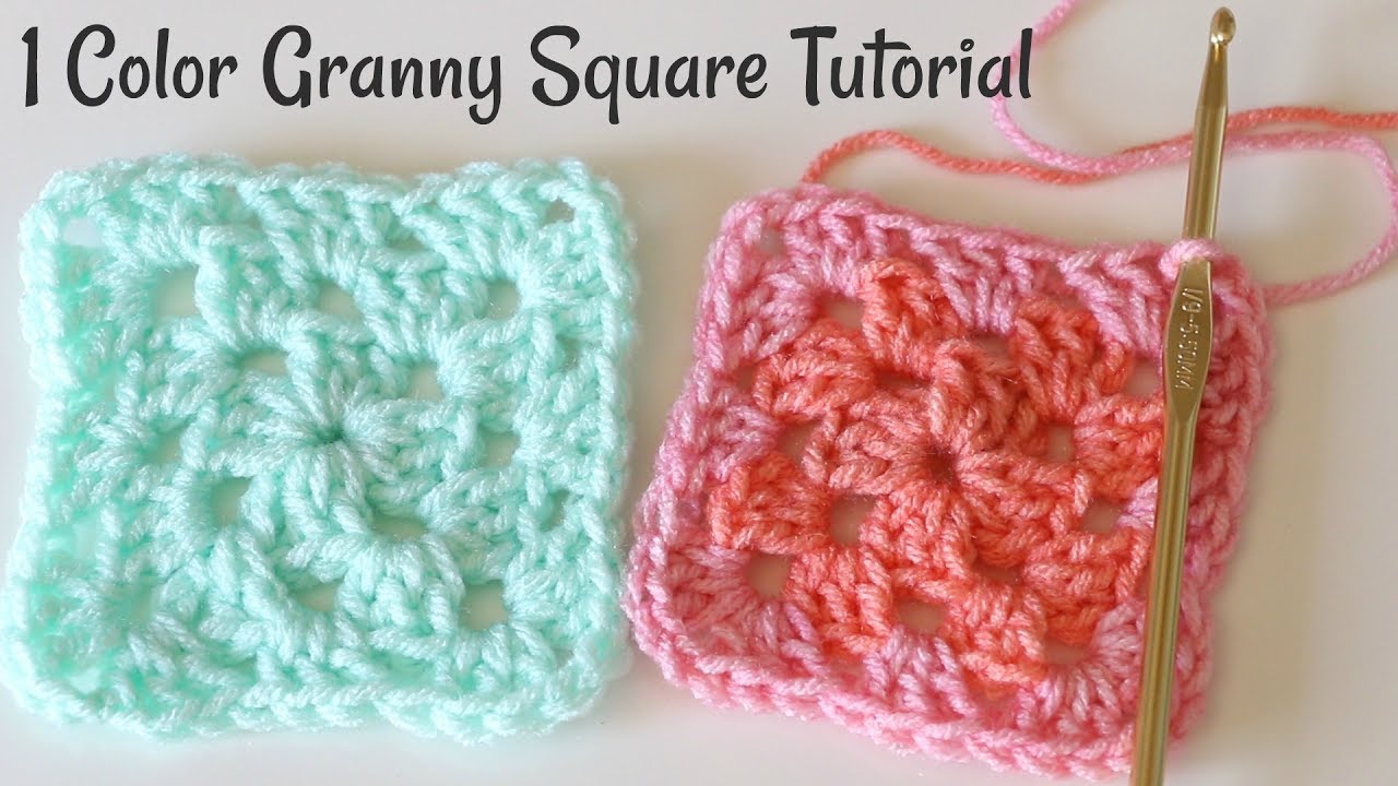Crochet Granny Square with One Color Tutorial