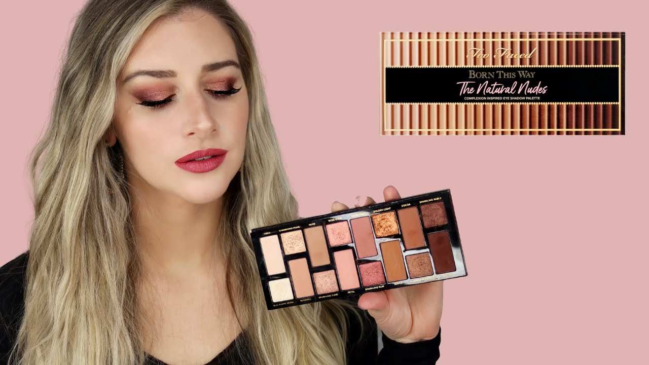 TOO FACED NATURAL NUDES EYESHADOW PALETTE DAY & NIGHT TUTORIAL