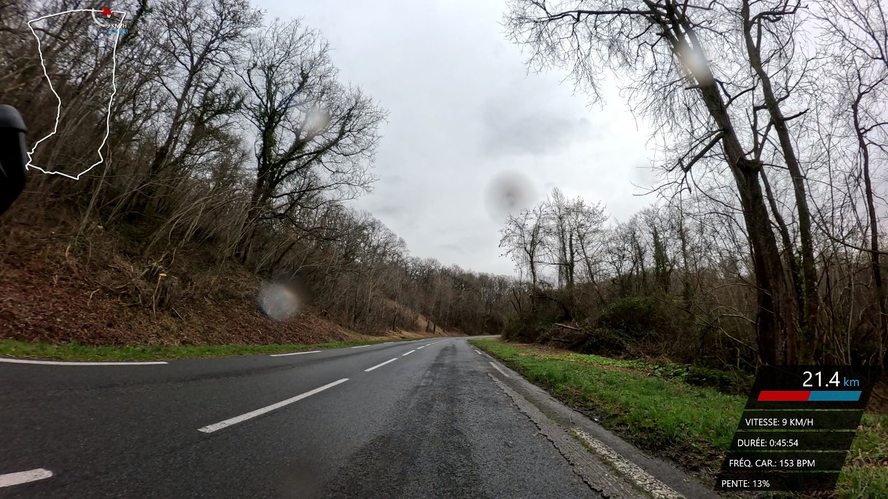 Sortie du jour, 44 km en vélo.