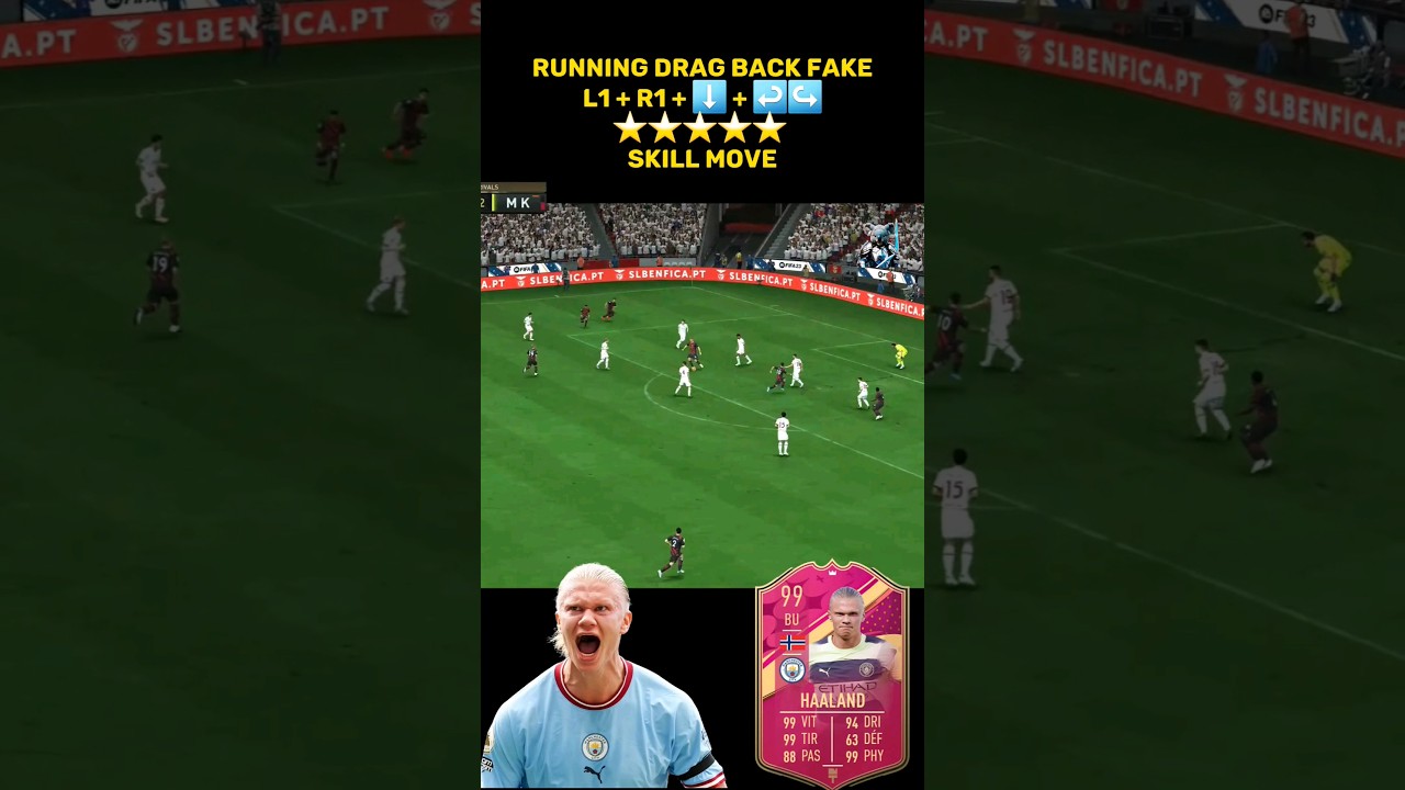 Master the Running Drag Back Fake Skill Move in FIFA 23 PS5 Tutorial. #fifa #fifa23 #fifaskills