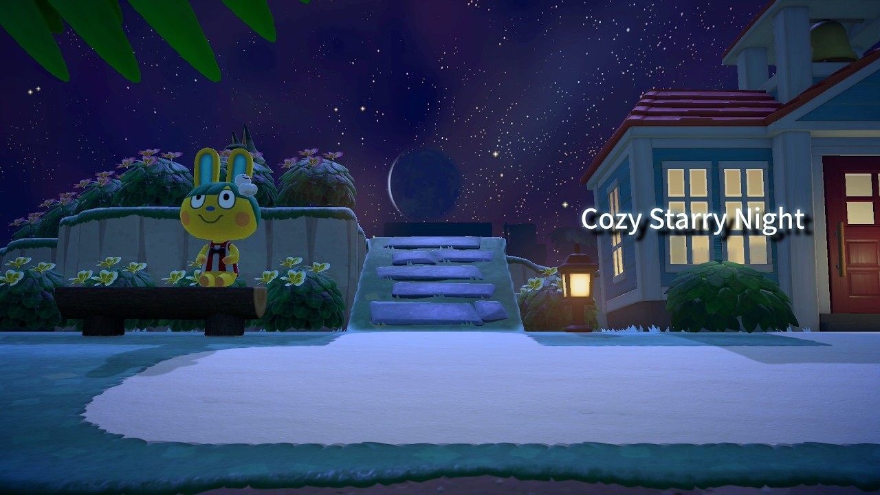 1 Hour Cozy Starry Night 🌙 | Sleep, Study, Relax | ACNH Ambient