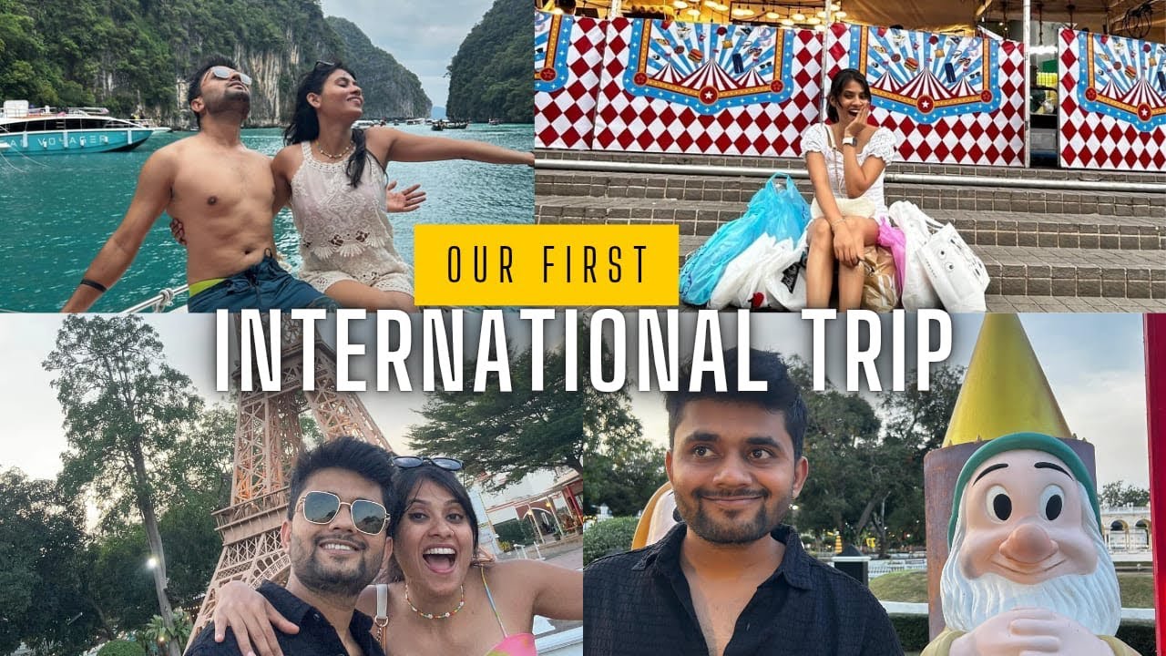 Our first International trip🌏✈️ #vlog #youtube #international #travel #travelvlog 