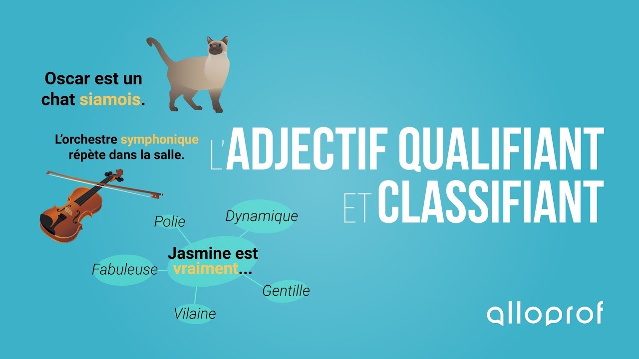 L'adjectif qualifiant et classifiant | Français | Alloprof
