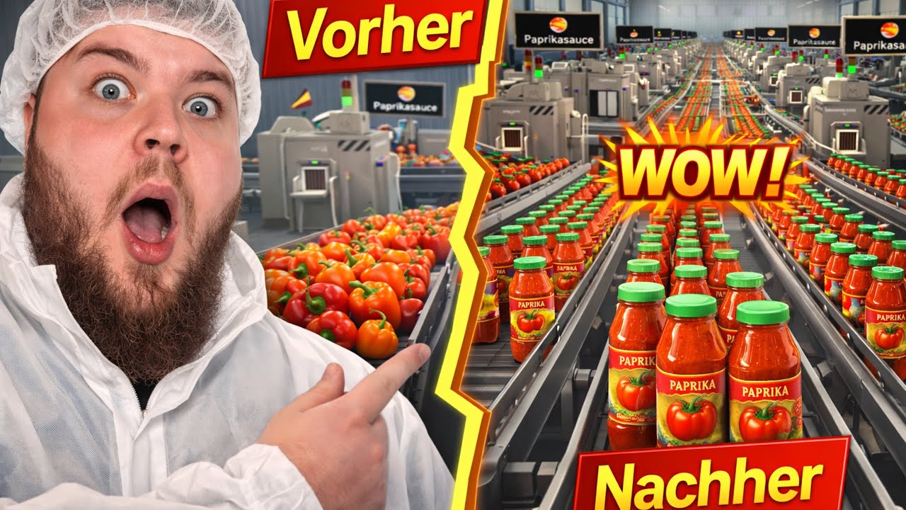 🌶️ Paprika-Sauce unlocked! &mdash; meine Fabrik dreht durch! | Food Processing Deutsch #5